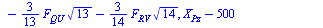[`+`(X[Px], `*`(`/`(1, 7), `*`(F[QT], `*`(`^`(14, `/`(1, 2))))), `-`(`*`(`/`(1, 14), `*`(F[RV], `*`(`^`(14, `/`(1, 2))))))), `+`(X[Py], `-`(`*`(`/`(3, 14), `*`(F[QT], `*`(`^`(14, `/`(1, 2)))))), `-`(`...