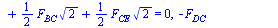 `+`(`-`(135.0), `*`(60, `*`(A[y]))) = 0, `+`(A[y], J[y], `-`(5)) = 0, `+`(A[x], 2) = 0, `+`(A[x], F[AC], `*`(`/`(1, 2), `*`(F[AB], `*`(`^`(2, `/`(1, 2)))))) = 0, `+`(A[y], `*`(`/`(1, 2), `*`(F[AB], `*...