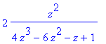 2*z^2/(4*z^3-6*z^2-z+1)