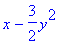 x-3/2*y^2