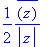 1/2*conjugate(z)/abs(z)