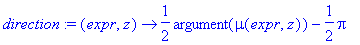 direction := proc (expr, z) options operator, arrow...