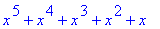 x^5+x^4+x^3+x^2+x