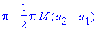 Pi+1/2*Pi*M*(u[2]-u[1])