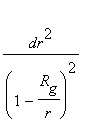 dr^2/((1-R[g]/r)^2)