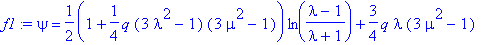 f1 := psi = 1/2*(1+1/4*q*(3*lambda^2-1)*(3*mu^2-1))...