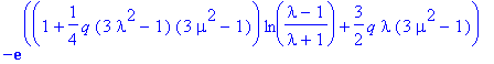 -exp((1+1/4*q*(3*lambda^2-1)*(3*mu^2-1))*ln((lambda...