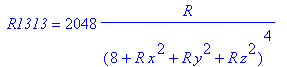 ` R1313` = 2048*R/((8+R*x^2+R*y^2+R*z^2)^4)