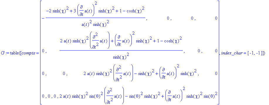 G := TABLE([compts = matrix([[-(-2*sinh(chi)^2+3*di...