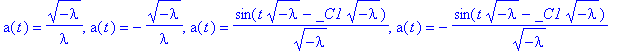 a(t) = sqrt(-lambda)/lambda, a(t) = -sqrt(-lambda)/...