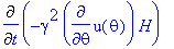 Diff(-gamma^2*diff(u(theta),theta)*H,t)