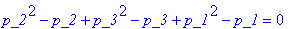 p_2^2-p_2+p_3^2-p_3+p_1^2-p_1 = 0