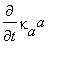 diff(kappa[a]^a,t)