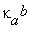 kappa[a]^b