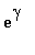 exp(gamma)