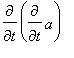 diff(diff(a,t),t)