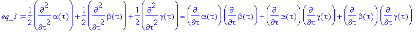 eq_1 := 1/2*diff(alpha(tau),`$`(tau,2))+1/2*diff(be...