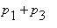 p[1]+p[3]