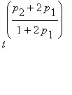 t^((p[2]+2*p[1])/(1+2*p[1]))