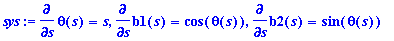 sys := diff(theta(s),s) = s, diff(b1(s),s) = cos(th...