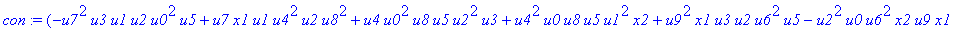 con := (-u7^2*u3*u1*u2*u0^2*u5+u7*x1*u1*u4^2*u2*u8^2+u4*u0^2*u8*u5*u2^2*u3+u4^2*u0*u8*u5*u1^2*x2+u9^2*x1*u3*u2*u6^2*u5-u2^2*u0*u6^2*x2*u9*x1-u2*u0*u6*u9^2*u7*u3^2-u2^2*u8*u6*x2*u9*x1^2+u9*x1*u3^2*u2^2*...