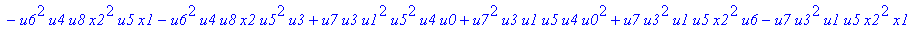 con := (-u7^2*u3*u1*u2*u0^2*u5+u7*x1*u1*u4^2*u2*u8^2+u4*u0^2*u8*u5*u2^2*u3+u4^2*u0*u8*u5*u1^2*x2+u9^2*x1*u3*u2*u6^2*u5-u2^2*u0*u6^2*x2*u9*x1-u2*u0*u6*u9^2*u7*u3^2-u2^2*u8*u6*x2*u9*x1^2+u9*x1*u3^2*u2^2*...