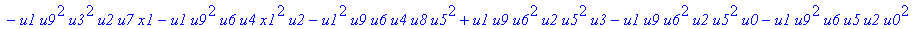 con := (-u7^2*u3*u1*u2*u0^2*u5+u7*x1*u1*u4^2*u2*u8^2+u4*u0^2*u8*u5*u2^2*u3+u4^2*u0*u8*u5*u1^2*x2+u9^2*x1*u3*u2*u6^2*u5-u2^2*u0*u6^2*x2*u9*x1-u2*u0*u6*u9^2*u7*u3^2-u2^2*u8*u6*x2*u9*x1^2+u9*x1*u3^2*u2^2*...