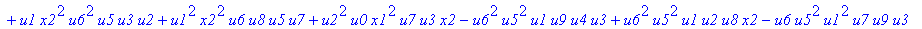 con := (-u7^2*u3*u1*u2*u0^2*u5+u7*x1*u1*u4^2*u2*u8^2+u4*u0^2*u8*u5*u2^2*u3+u4^2*u0*u8*u5*u1^2*x2+u9^2*x1*u3*u2*u6^2*u5-u2^2*u0*u6^2*x2*u9*x1-u2*u0*u6*u9^2*u7*u3^2-u2^2*u8*u6*x2*u9*x1^2+u9*x1*u3^2*u2^2*...