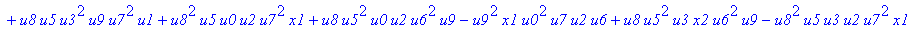 con := (-u7^2*u3*u1*u2*u0^2*u5+u7*x1*u1*u4^2*u2*u8^2+u4*u0^2*u8*u5*u2^2*u3+u4^2*u0*u8*u5*u1^2*x2+u9^2*x1*u3*u2*u6^2*u5-u2^2*u0*u6^2*x2*u9*x1-u2*u0*u6*u9^2*u7*u3^2-u2^2*u8*u6*x2*u9*x1^2+u9*x1*u3^2*u2^2*...