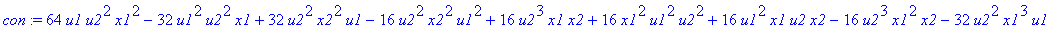 con := 64*u1*u2^2*x1^2-32*u1^2*u2^2*x1+32*u2^2*x2^2*u1-16*u2^2*x2^2*u1^2+16*u2^3*x1*x2+16*x1^2*u1^2*u2^2+16*u1^2*x1*u2*x2-16*u2^3*x1^2*x2-32*u2^2*x1^3*u1-16*u1*u2^3*x2+16*u1^3*u2*x2+16*u2^3*x1*x2*u1-16...