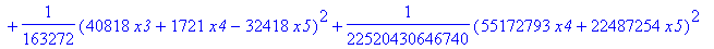 -1/85*(55*x2+35*x3+85*x1-79*x4-57*x5)^2-1/408*(-2034*x3+24*x2-83*x4+1630*x5)^2+1/163272*(40818*x3+1721*x4-32418*x5)^2+1/22520430646740*(55172793*x4+22487254*x5)^2-311683396/165518379*x5^2