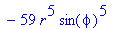 79*r*sin(phi)+56*r^2*cos(phi)*sin(phi)+49*r^3*cos(phi)^3+63*r^5*cos(phi)^3*sin(phi)^2+57*r^5*cos(phi)^2*sin(phi)^3-59*r^5*sin(phi)^5