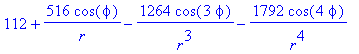 112+516/r*cos(phi)-1264/r^3*cos(3*phi)-1792/r^4*cos(4*phi)