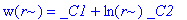w(r) = _C1+ln(r)*_C2