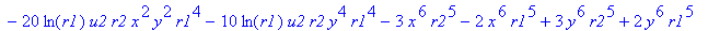 sol1 := 1/10*(5*ln(x^2+y^2)*u2*r2^5*x^4+5*ln(x^2+y^2)*u2*r2^5*y^4-2*sqrt(x^2+y^2)*y^6*r1^4+5*ln(x^2+y^2)*u2*r2*x^4*r1^4+10*ln(x^2+y^2)*u2*r2^5*x^2*y^2-3*r1^4*r2^5*y^2+3*r1^4*r2^5*x^2+5*ln(x^2+y^2)*u2*r...