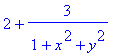 2+3/(1+x^2+y^2)