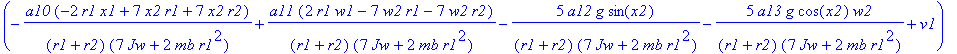 TABLE([utrans = vector([-1/2/cos(x2)/r1*sin(x2)*(-7...