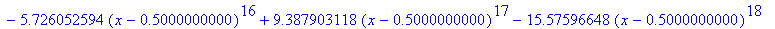 g := proc (x) options operator, arrow; .7172631715*x-.3586315858+.1257208840*(x-.5000000000)^2+.2448056148*(x-.5000000000)^3-.9147962768e-1*(x-.5000000000)^4+.1174700991*(x-.5000000000)^5-.1495382533*(...