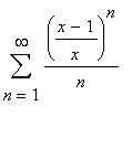 Sum(((x-1)/x)^n/n,n = 1 .. infinity)