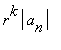 r^k*abs(a[n])