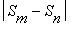 abs(S[m]-S[n])