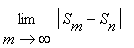 limit(abs(S[m]-S[n]),m = infinity)