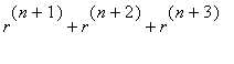 r^(n+1)+r^(n+2)+r^(n+3)