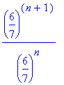 (6/7)^(n+1)/((6/7)^n)