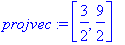 projvec := [3/2, 9/2]
