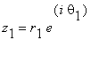 z[1] = r[1]*e^(i*theta[1])
