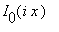I[0](i*x)
