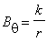 B[theta] = k/r
