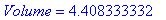 Volume = 4.408333332