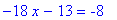 -18*x-13 = -8